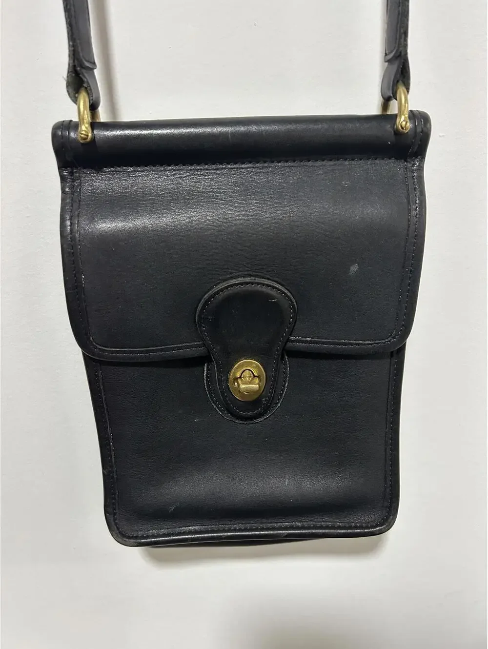 Vintage Coach Murphy Black Leather Bag 9930 - Picture 1 of 4